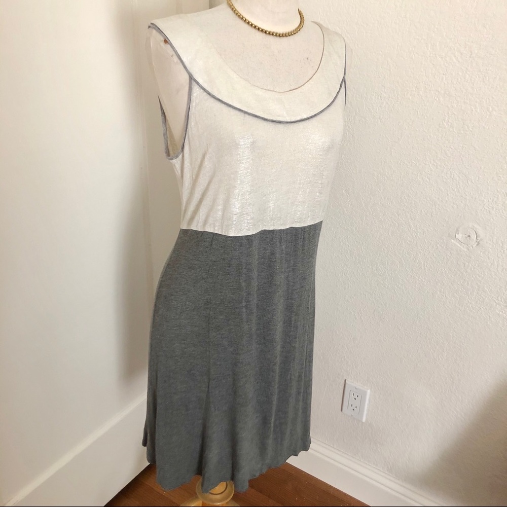 EUC Iisli Metallic Linen and Viscose Dress Size M